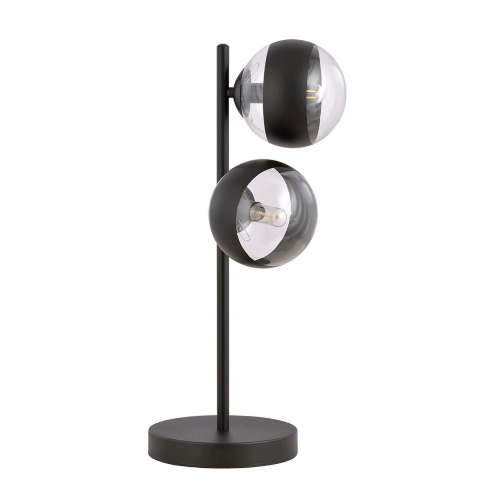 Lampade Da Scrivania Minimal Durga Acciaio Nero 2 Luci E14 Ip20
