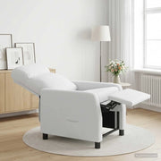 Divano Sedia-Poltrona reclinabile Bianco Tessuto 612789