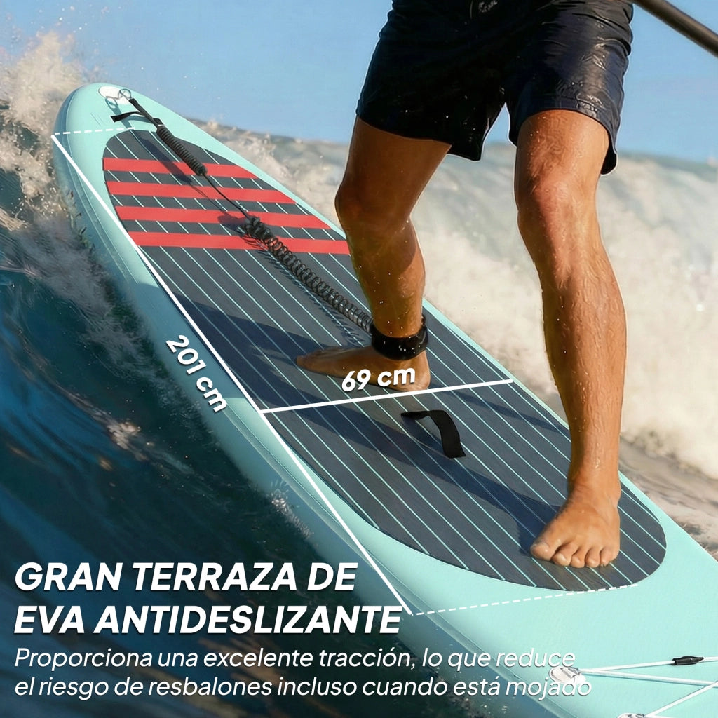 Tavolo da Paddle Surf Inflatable 320 cm Antiscivolo ¨C zephmum ¨C Alluminio Nero