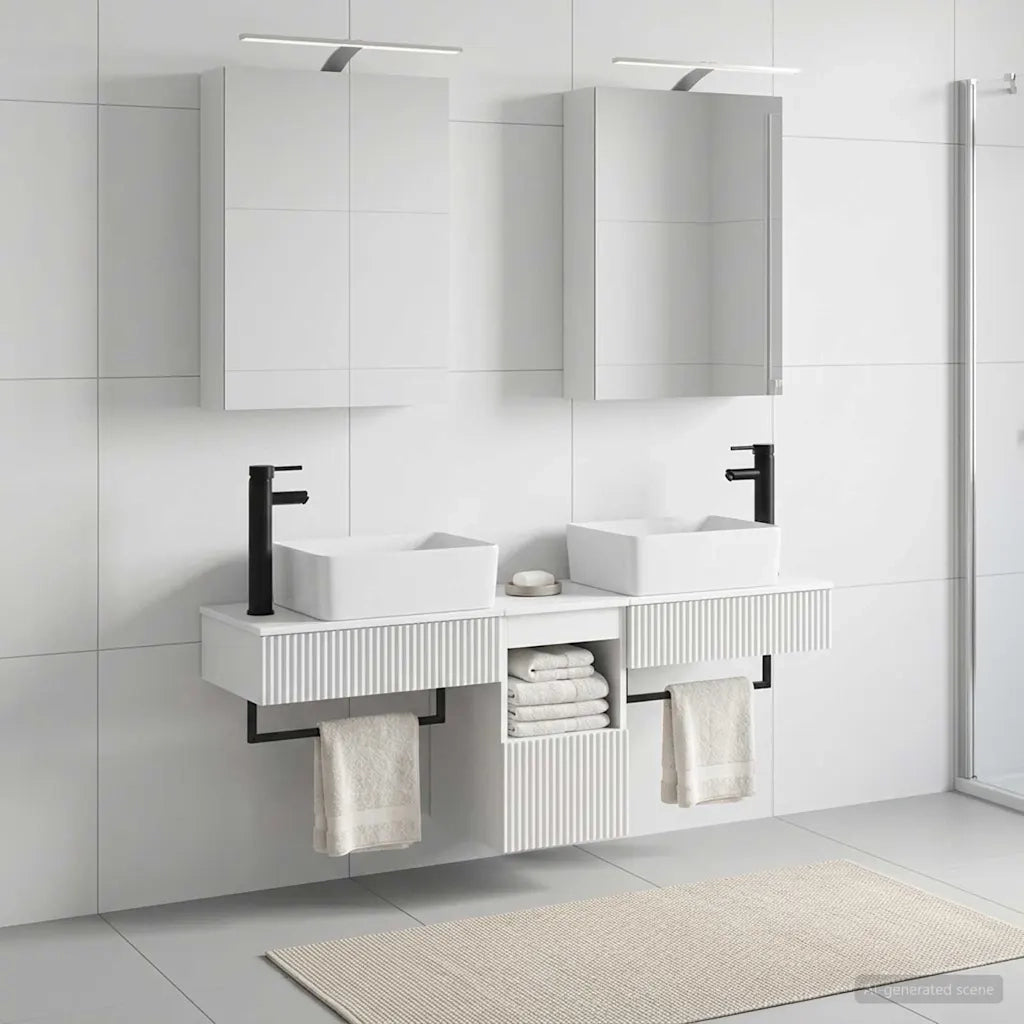 Set di Armadi da Bagno 5 pcs Bianco 50 x 14,5 x 70 cm 3406311