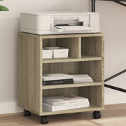 Supporto per Stampante con Ruote Rovere Sonoma 41x32x48 cm 840620