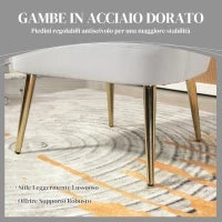 Poltrona in Velluto da Camera e Salotto a Conchiglia Stile Art Deco, Acciaio, 63x65x84 cm, Grigio