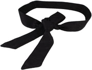 Cintura in pelle di lana per donne - Accessorio invernale di tendenza - Nero - Unico taglio - 172 cm - Lunga extra