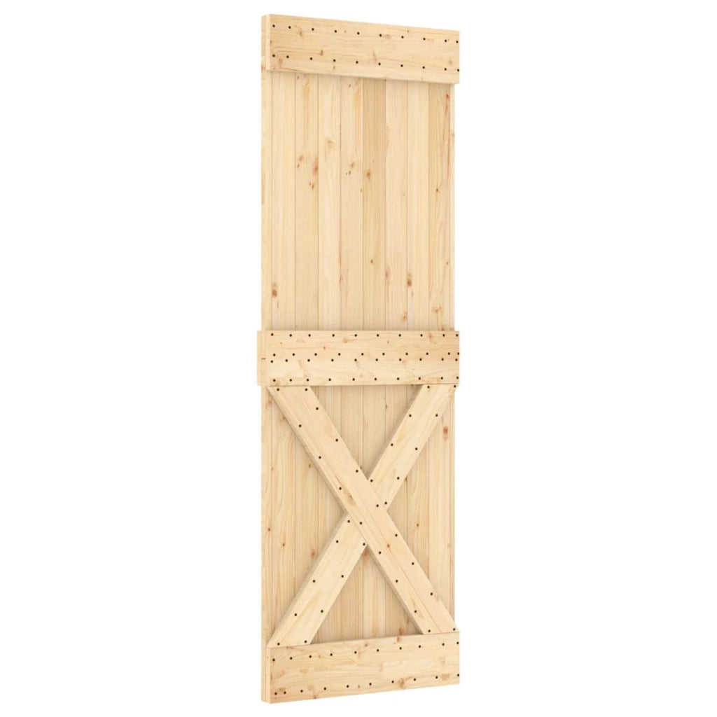 Porta scorrevole Naturale e Bianco 70 x 210 cm 3445188