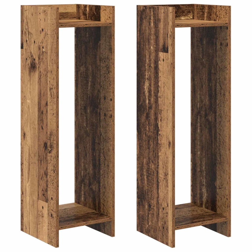 Supporto per piante 2 pcs Legno vecchio 30 x 30 x 100 cm 899575