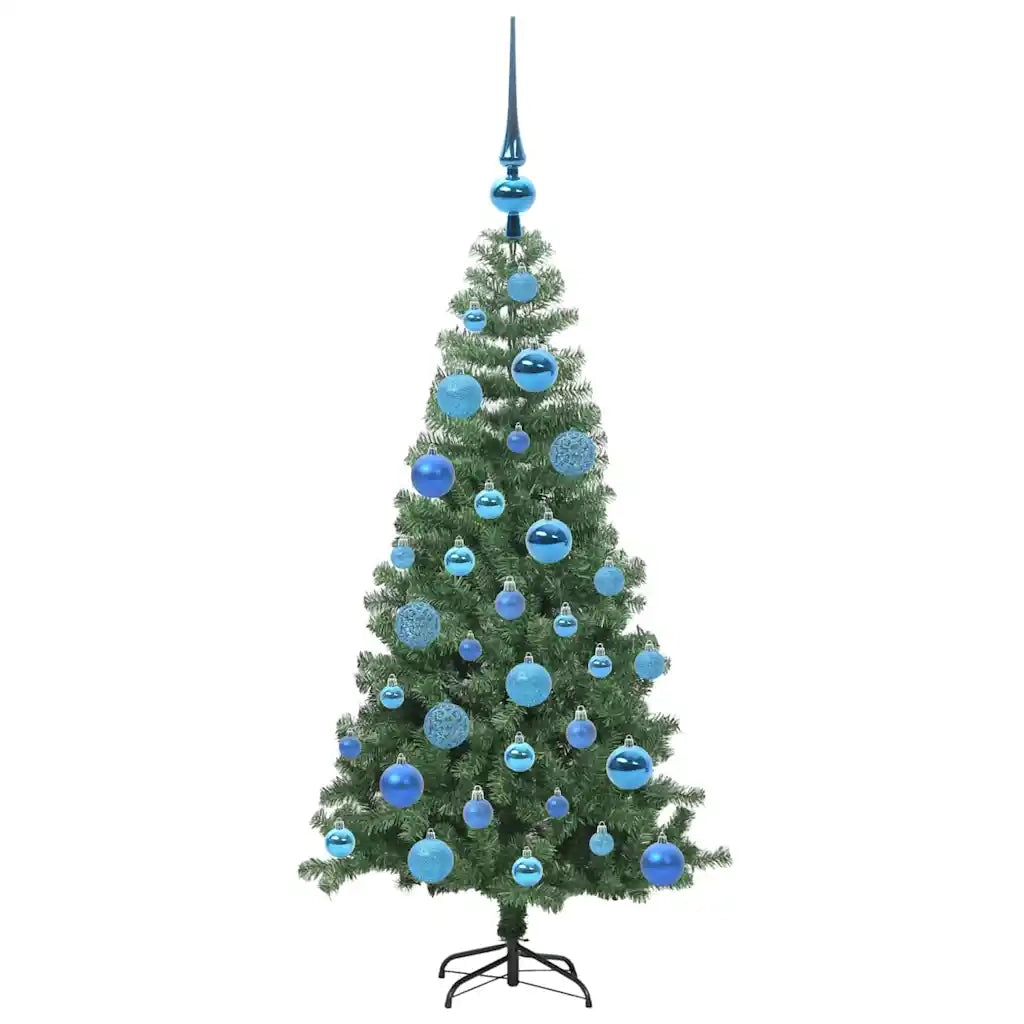 Albero di Natale con 150 LED con supporto Verde 120 cm PVC 3396365