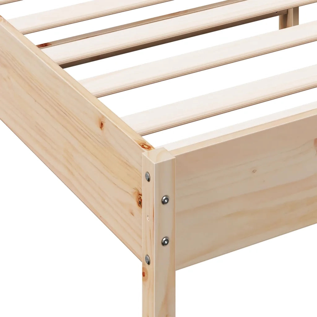 Letto senza Materasso 75x190 cm in Legno Massello Pino