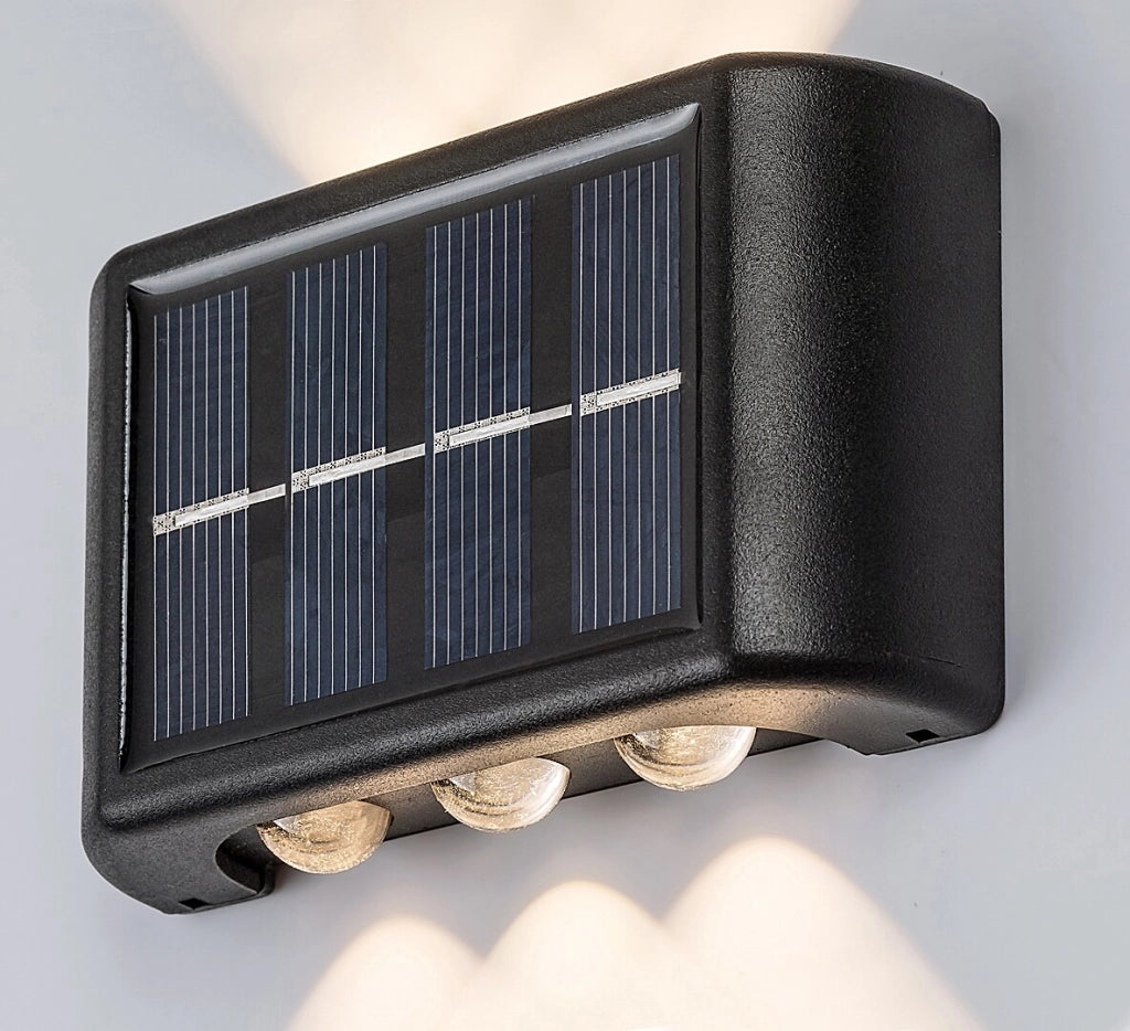 Applique solare LED esterno 1,2W nera Rabalux Kangton