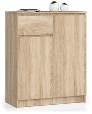 Cassettiera AKORD K80 Cassettiera Sonoma Quercia 80 cm 2 ante 1 cassetto 80x40x99 cm