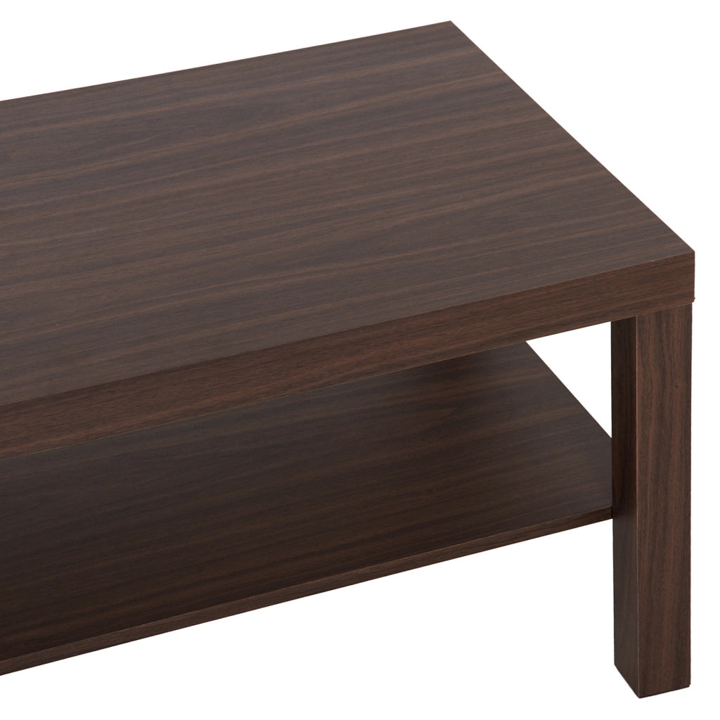 Tavolino da caff¨¨ ¨C Xylo ¨C legno effetto noce con 2 ripiani 90x45x44,5 cm