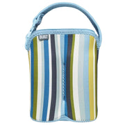 Borsa termica con cerniera per due biberon, motivo a righe, con tracolla rimovibile Multicolore Built