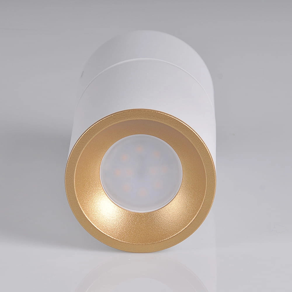 Faretto plafone orientabile GU10 bianco-oro Astra Polux