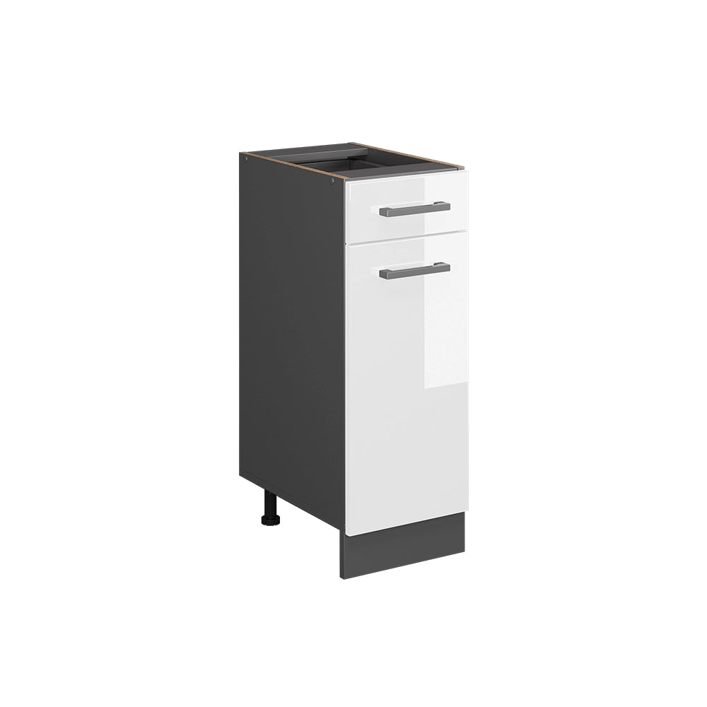 Vicco Mobiletto base per cucina Bianco lucido 30 cm senza piano di lavoro