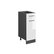Vicco Mobiletto base per cucina Bianco lucido 30 cm senza piano di lavoro