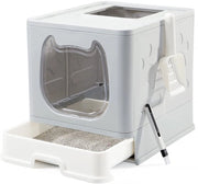 Catino Opvoudbare con Copertura, Catino con Copertura e Coperchio, Catino con Coperchio, Spazzola e Spazzola di Pulizia 2 in 1 (grigio)