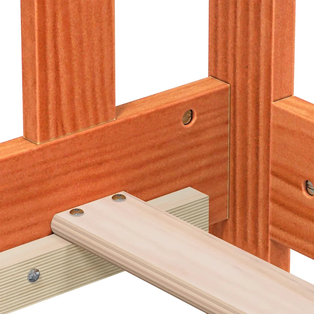 Dormeuse senza Materasso Marrone Cera 80x200 cm Legno di Pino 844409