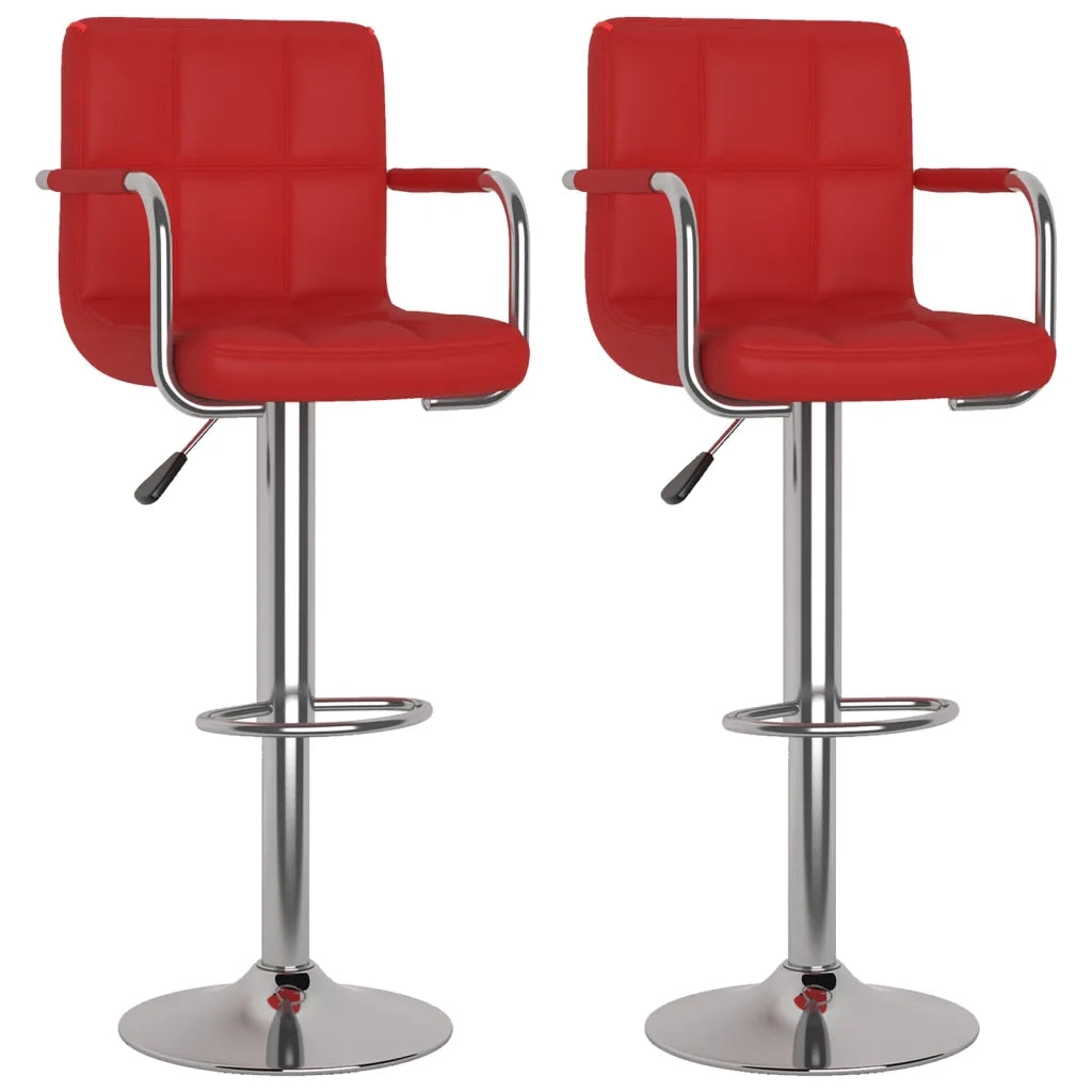 Sgabelli da Bar 2 pz Rosso Vino in Similpelle  cod mxl 69252