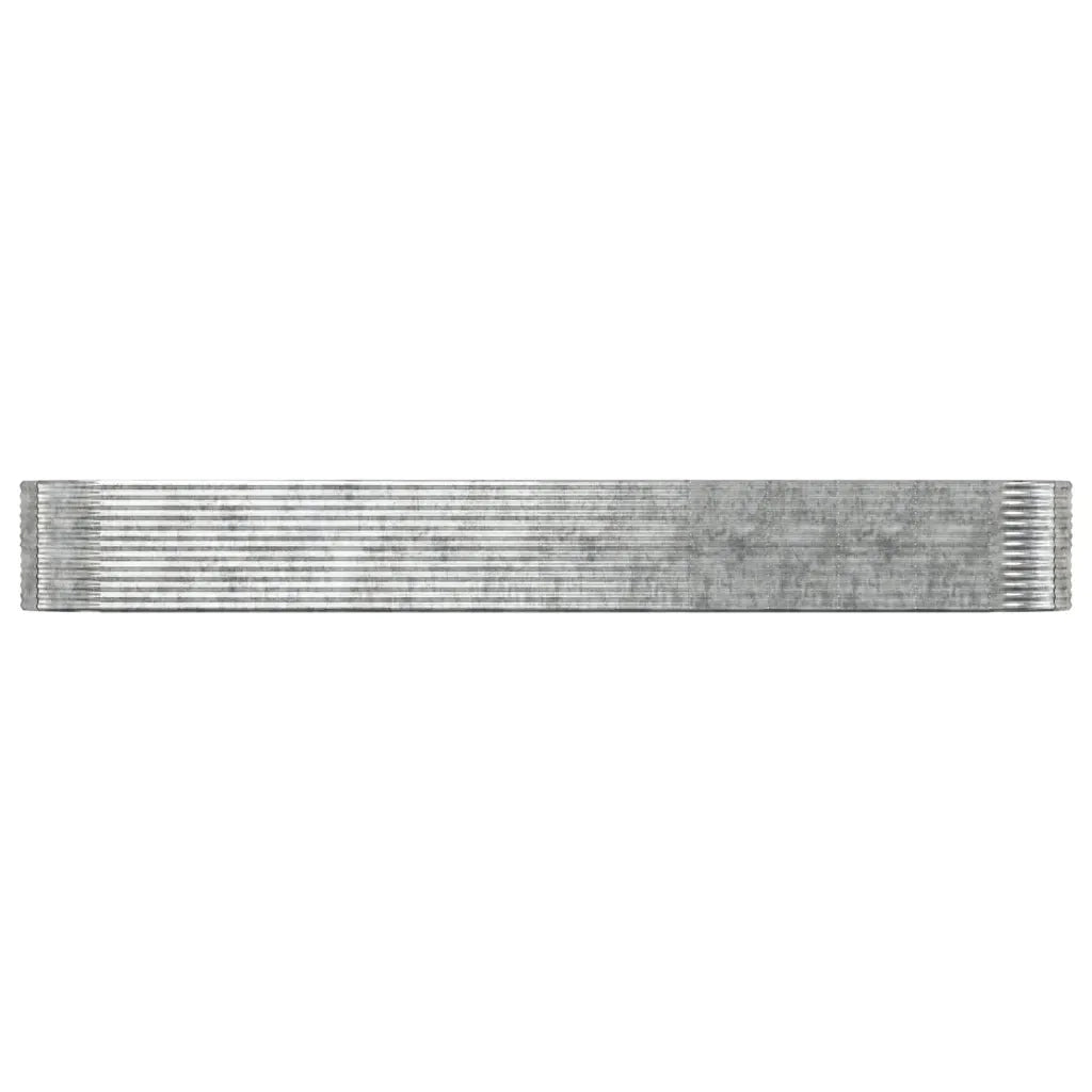 Letto Giardino Acciaio Verniciato Polvere 554x100x68cm Argento 319087