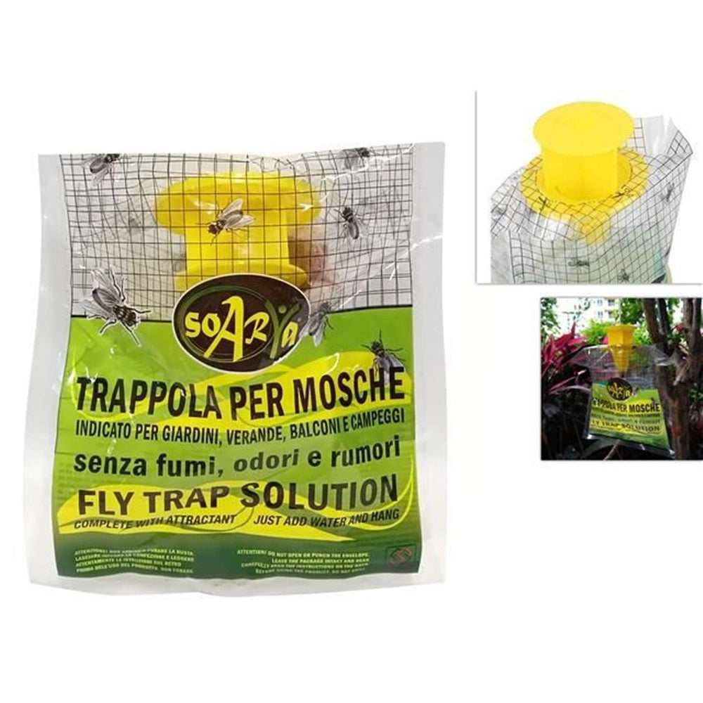 Trade Shop - Set 12pz Trappola Per Mosche Insetti Con Esca Naturale Ecologica Sicura Umani Animali 639719a -