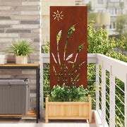Schermo per privacy in giardino Traforo Ruggine 50 x 140 cm 876279