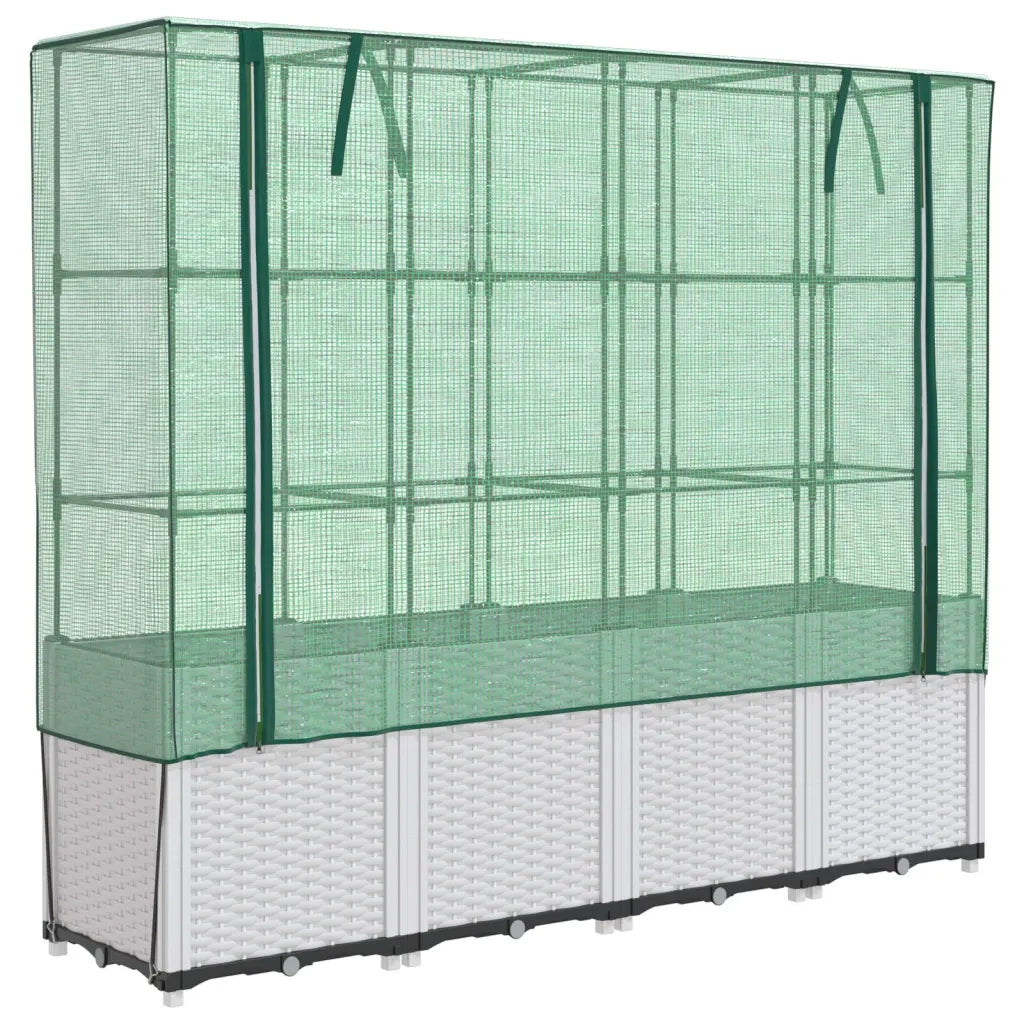vidaXL Letto Rialzato con Copertura Serra Effetto Rattan 160x40x153 cm