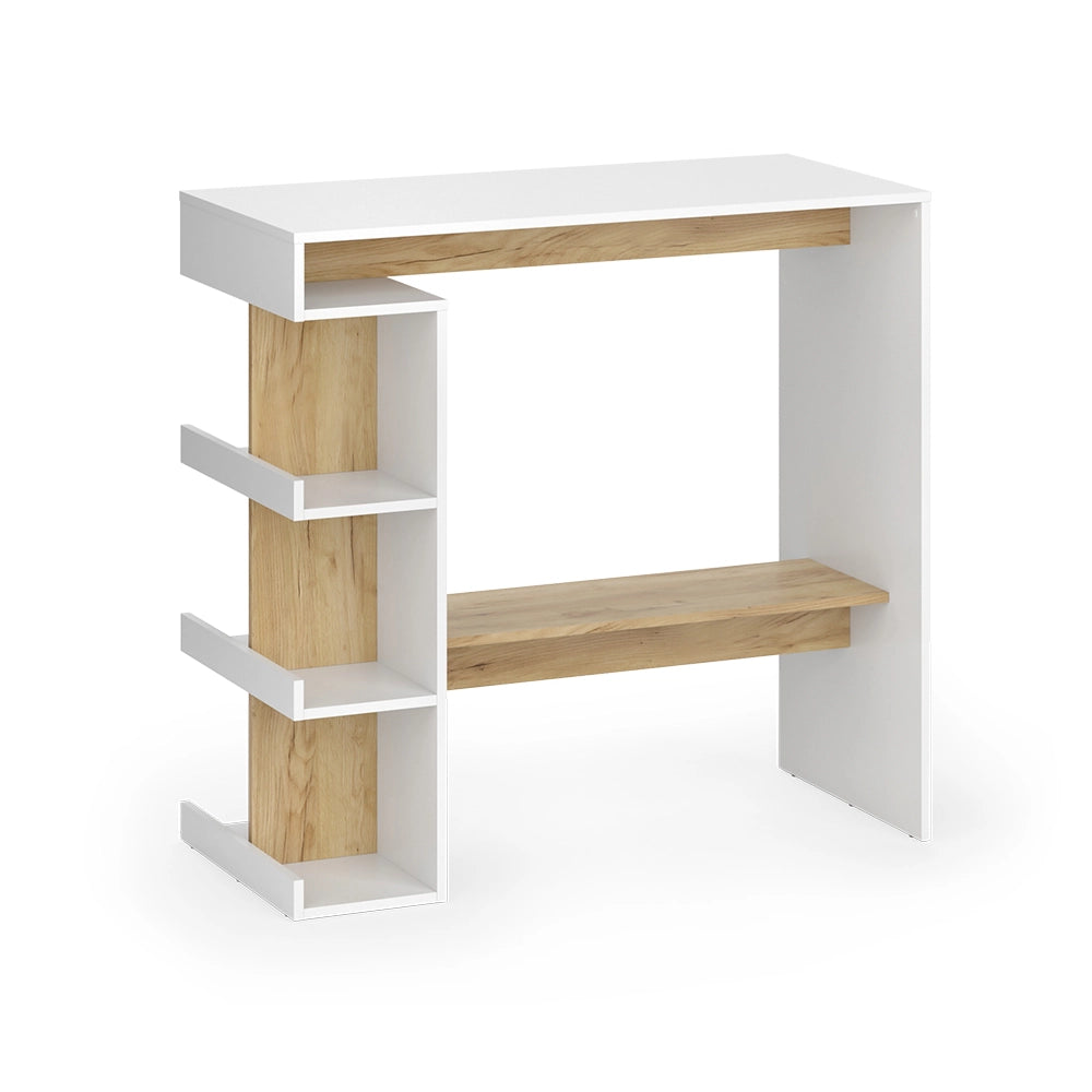 Vicco tavolo bar alto Rovere bianco/dorato 108 x 50 cm