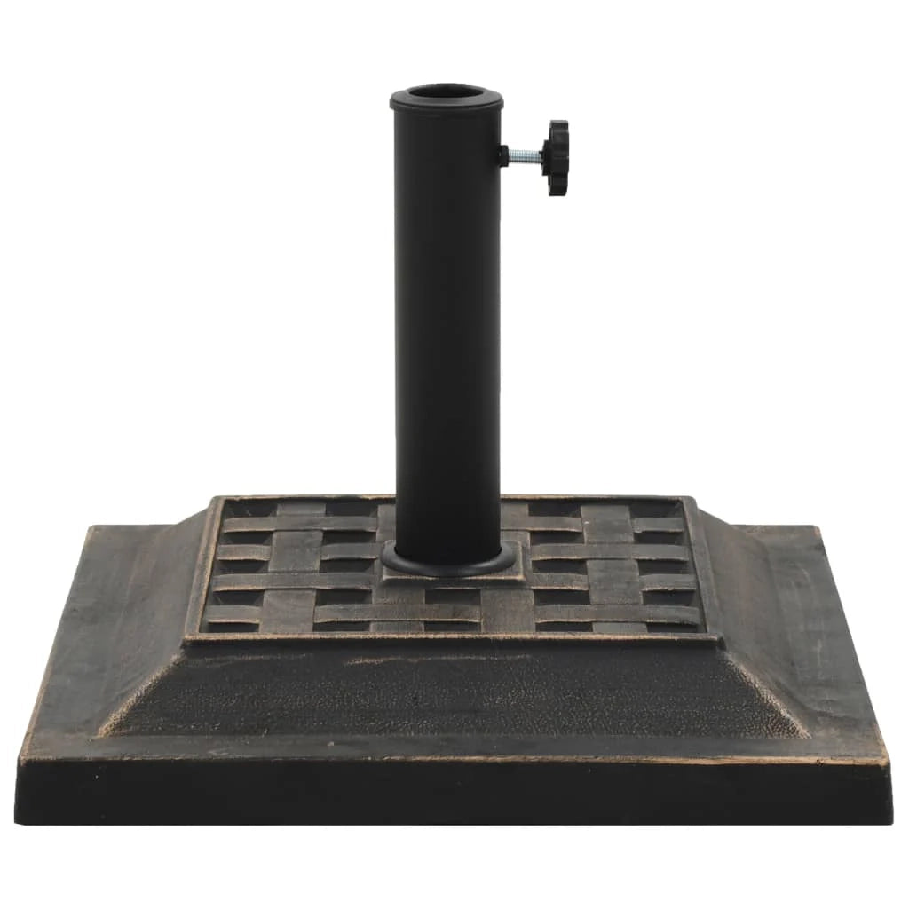 Base quadrata per ombrellone in resina diametro 38 e 48 mm 12 kg bronzo 2202087