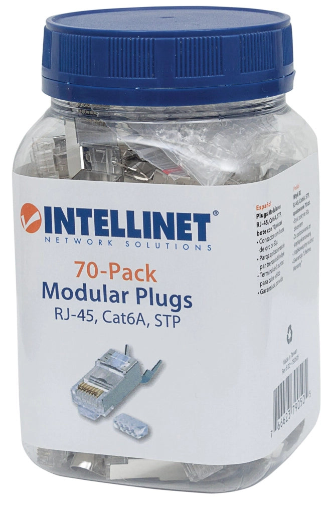 Confezione 50 Plug RJ45 STP per Cavo Rigido Flessibile Cat.6A STP