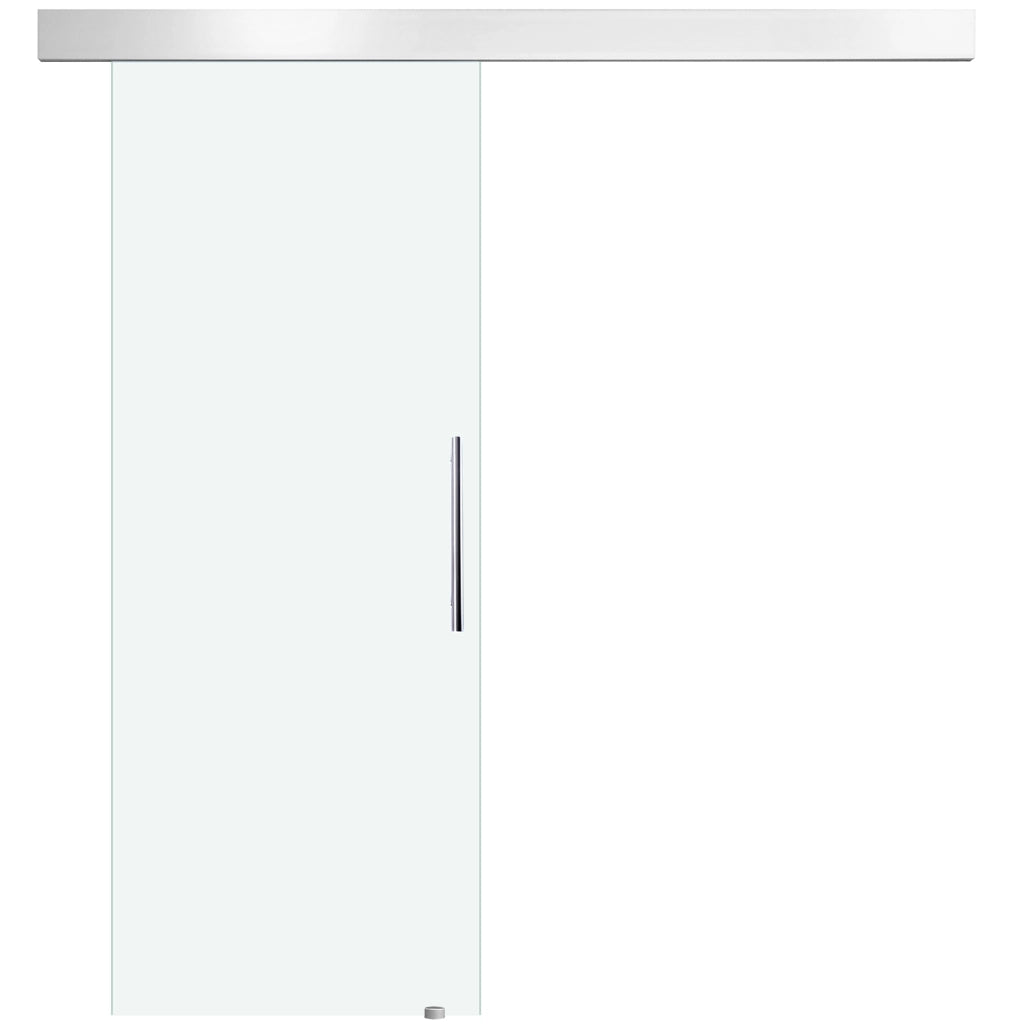 Porta Scorrevole in Vetro ¨C zephmum ¨C Trasparente Alluminio 210x75cm
