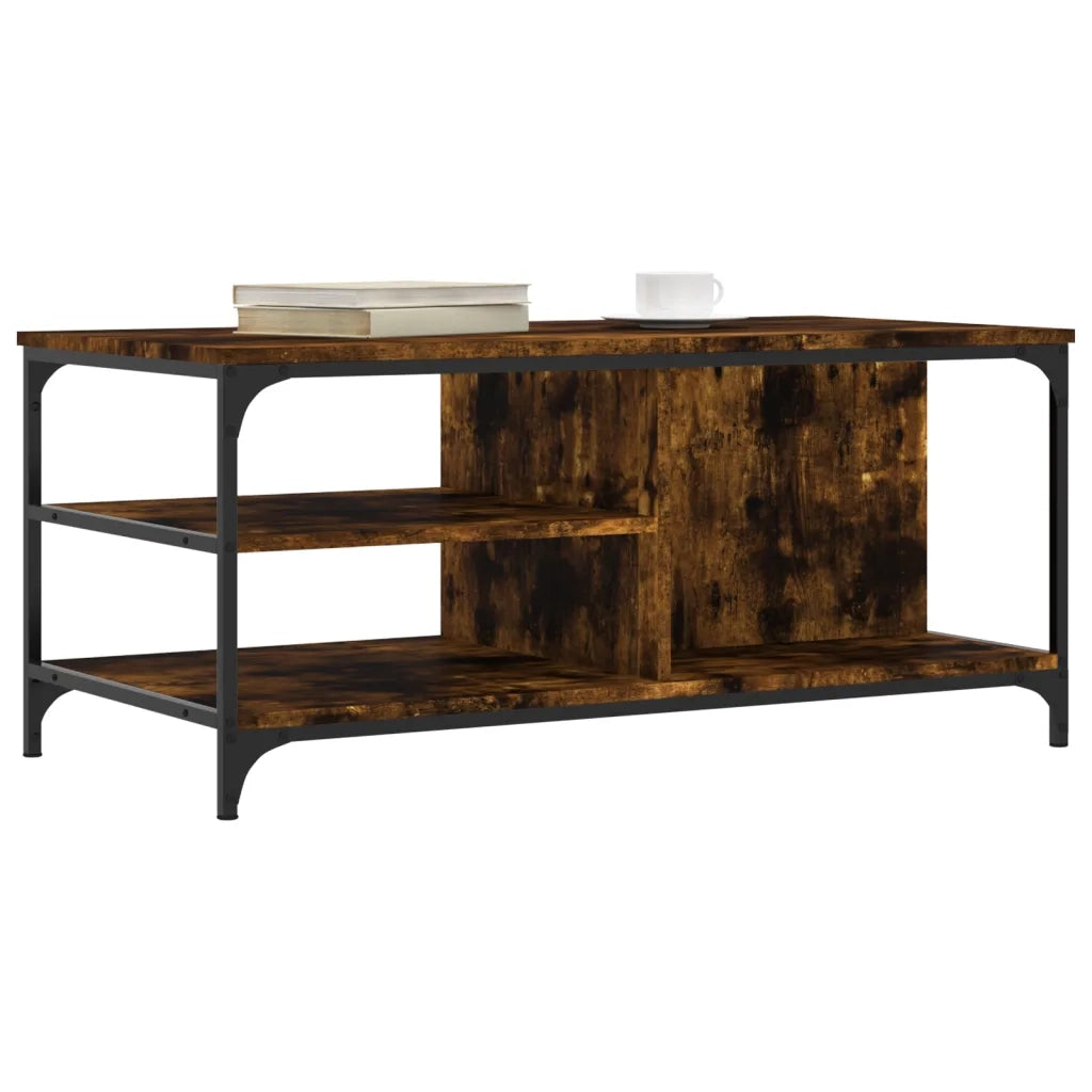 Tavolino da salotto | Tavolino da caff¨¨ | Tavolino da Soggiorno Rovere Fumo 100x50x45 cm Legno Multistrato