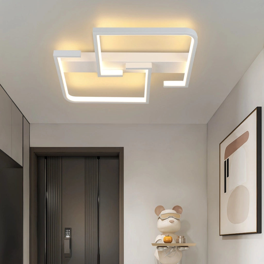 ZMH Lampada da soffitto plafoniera LED moderna 19W 30cm bianca per cucina corridoio interno