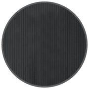 Tappeto del soggiorno | Tappeto Rotondo Grigio 80 cm in Bamb¨´