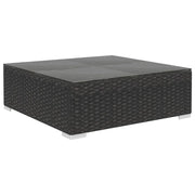 Set Divani da Giardino 10 pz con Cuscini in Polyrattan Nero cod mxl 35507