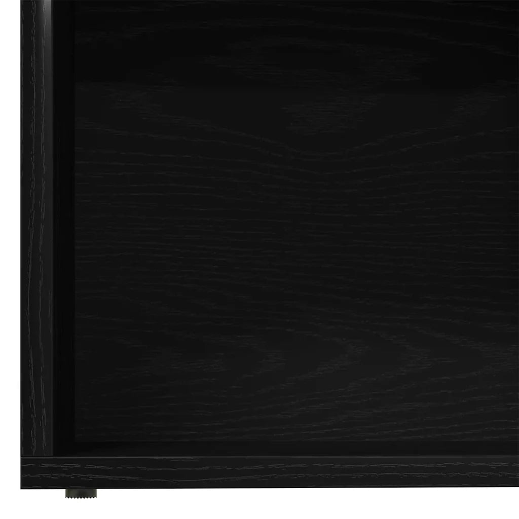 Libreria 3 pz-Scaffale per Libri-Mobile di Stoccaggio Rovere Nero 36 x 30 x 143 cm Legno multistrato