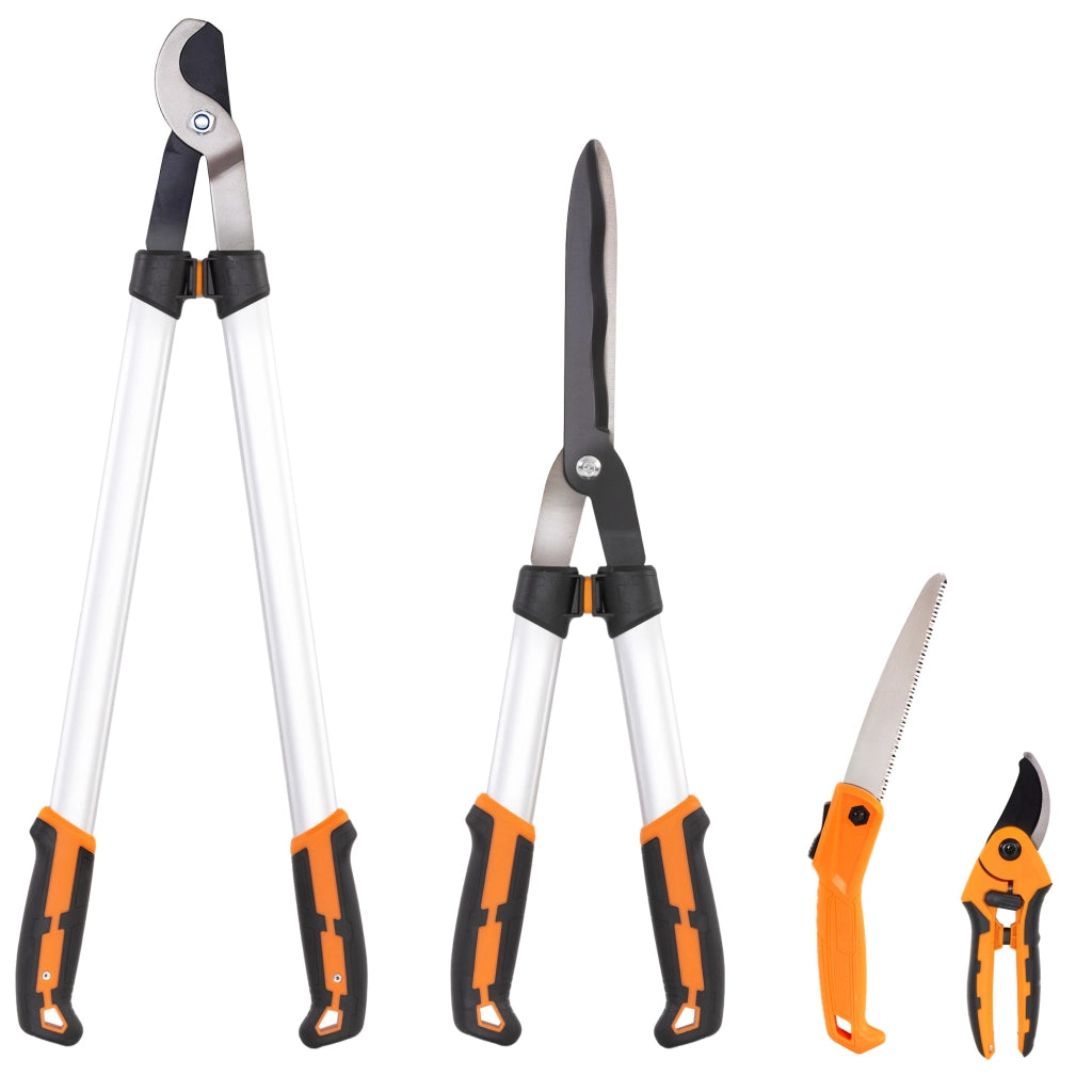 Set Giardinaggio 4 Pezzi ¨C zephmum ¨C Cesoie Troncarami Forbici Seghetto Pieghevole