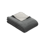 IBENA 2340-840 Solare Doubleface Plaid in Cotone Acrilico e Poliestere 430 g-m² colore Grigio-Argento
