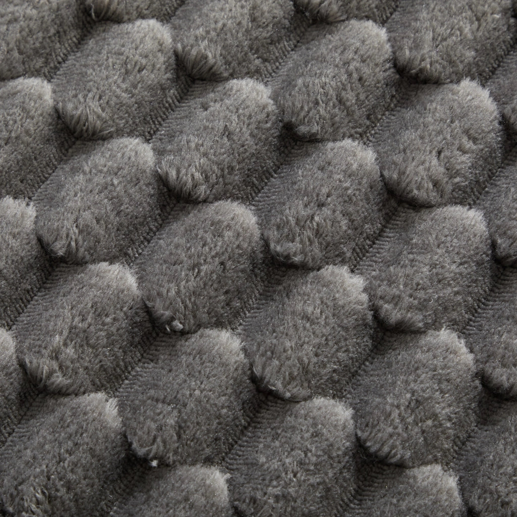 POLTRONA con pouf 130x115x103 cm in tessuto grigio scuro