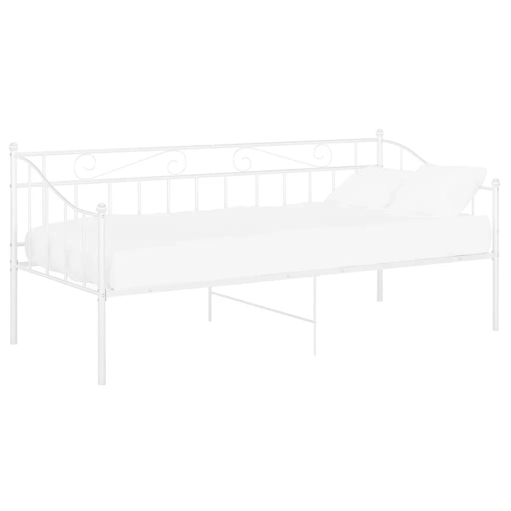 Telaio Divano Letto Bianco in Metallo 90x200 cm 324774