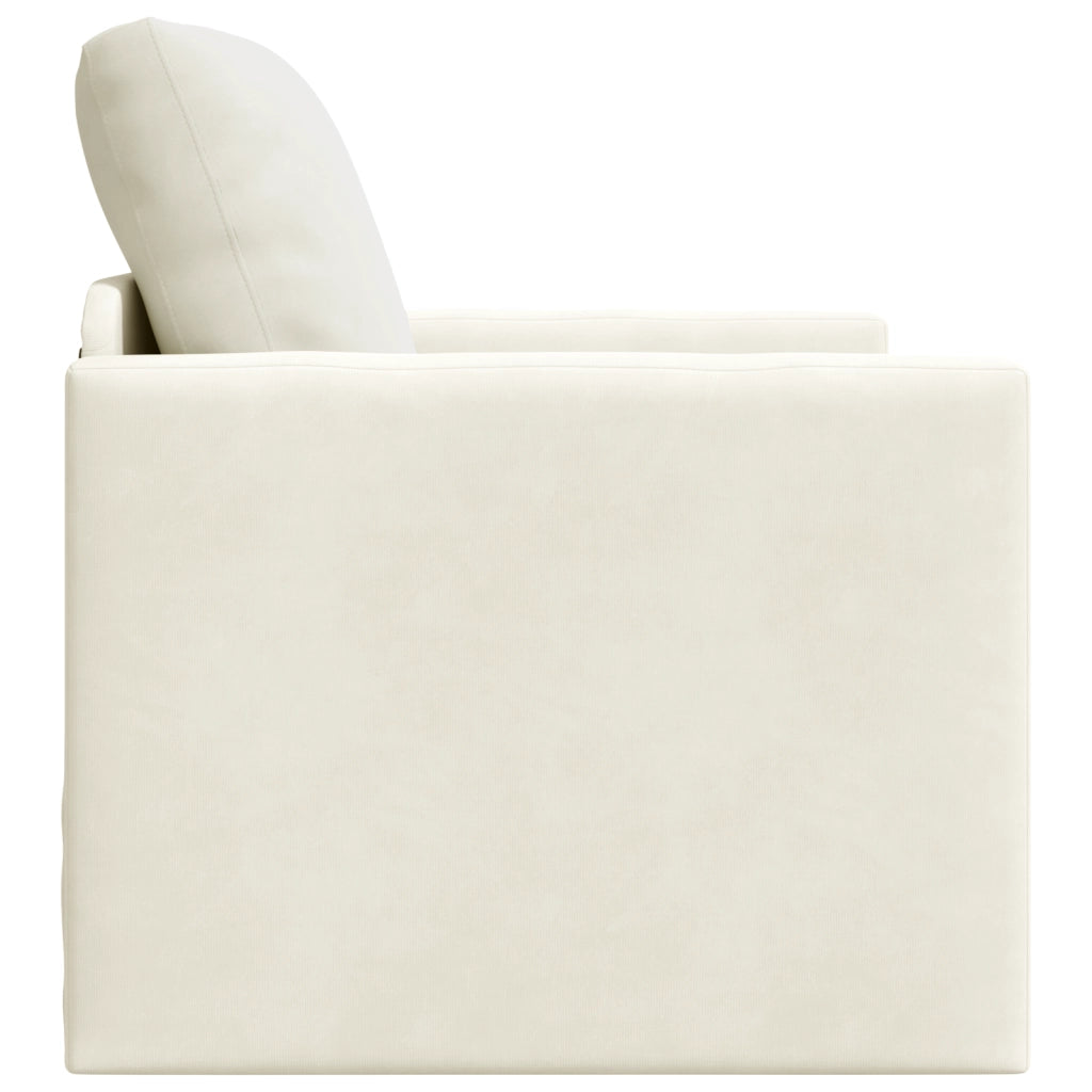 Letto Sofa 2-in-1 Crema 74x77x81 cm in Velluto