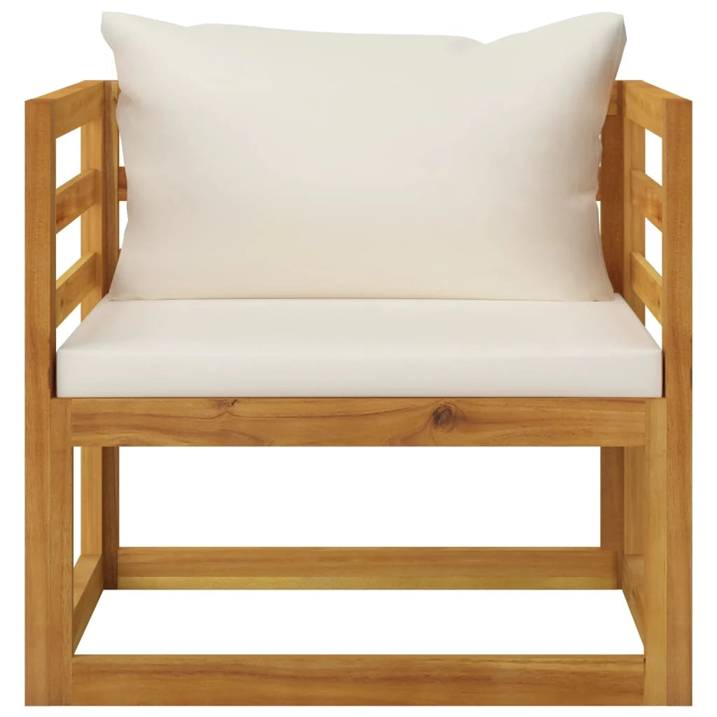 Set di mobili da giardino mobili da esterno 5 pezzi con cuscini color crema legno massello di acacia 02_0016295