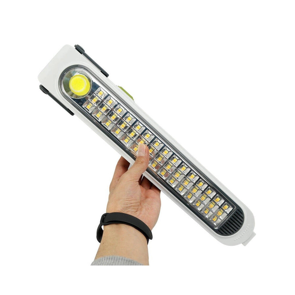Trade Shop - Torcia Lampada Di Emergenza Con Pannello Solare 45led Luce Bianca Ricaricabile -