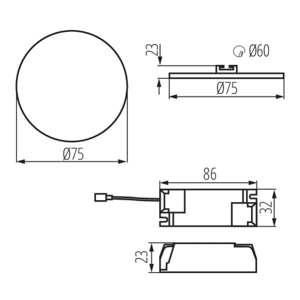Plafoniera Kanlux AREL 29580 LED 6W 4000K IP65 bianca