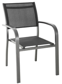 Sedia da Giardino in Alluminio Viareggio Grigio Antracite