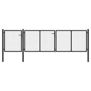 Cancello per Giardino in Acciaio 400x100cm Antracite