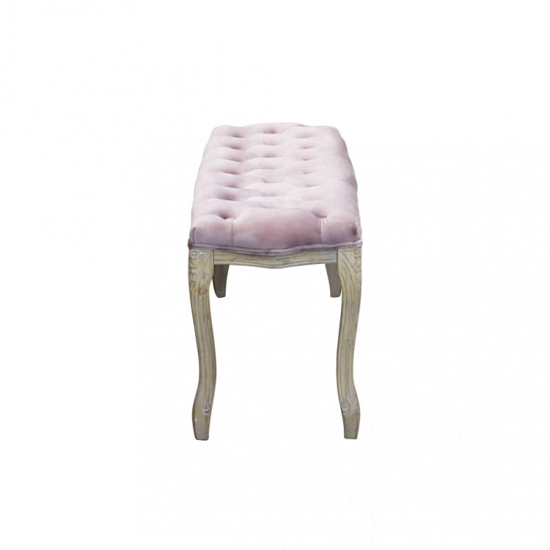 Set di 2 PANCA MISTY IN VELLUTO ROSA