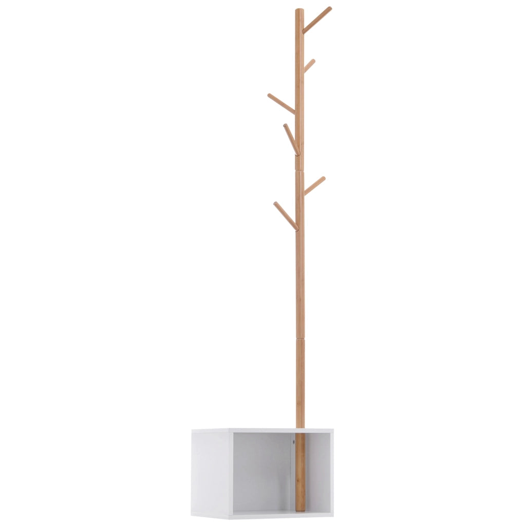 Appendiabiti a colonna con scarpiera ¨C zephmum ¨C bianco 40x30x180 cm