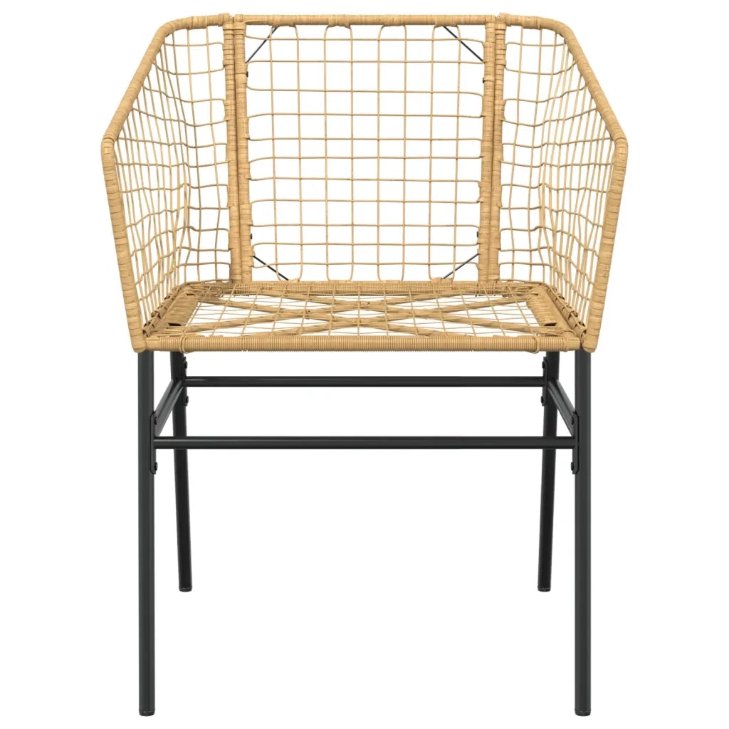 Sedie da Giardino 2 pz Marroni in Polyrattan 369099