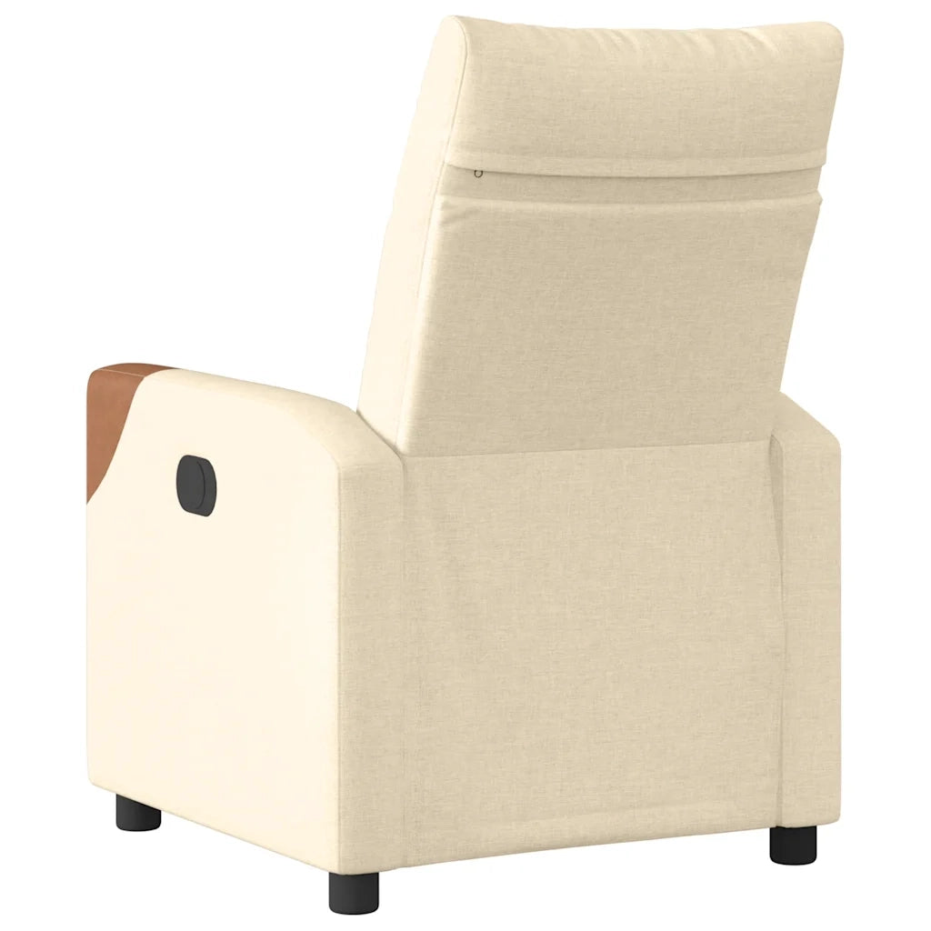 Divano Sedia-Poltrona Reclinabile in Tessuto Crema 843237