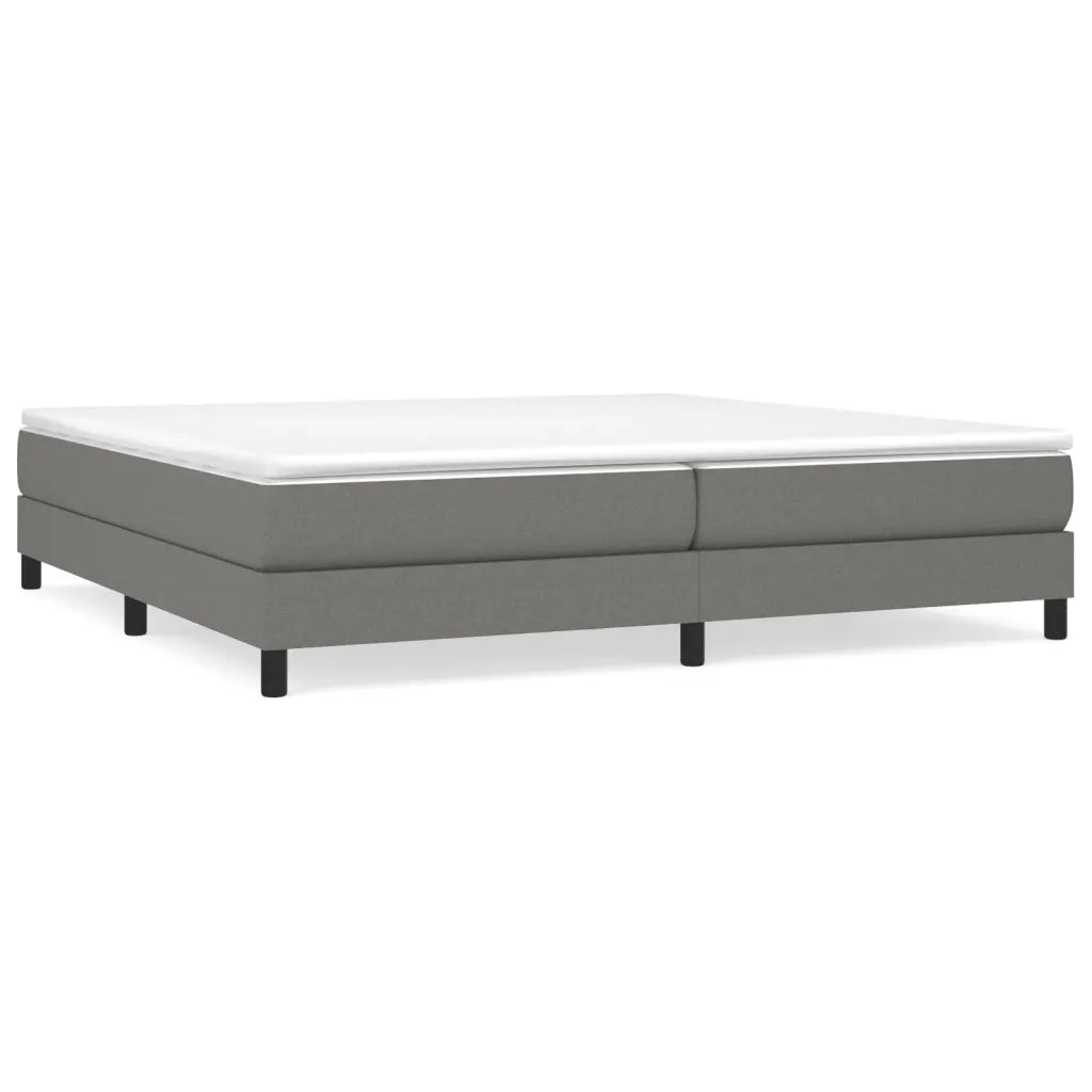 Giroletto a Molle con Materasso Grigio Scuro 200x200 cm Tessuto cod mxl 58502