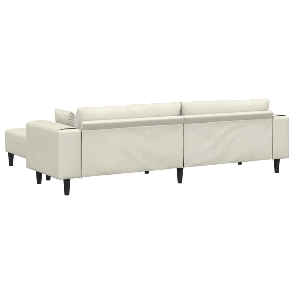 Divano 3 pcs Crema 250 x 188 x 76 cm Velluto 3335179